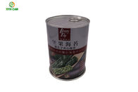 Round Metal  Food Tin Can Custom Printed Tin Containers For Snack Seeweed
