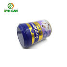 Safety Large Empty Cookie Tins Packaging / Food Grade Round Biscuit Tin