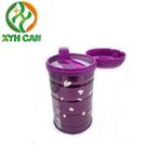 Empty Tin Cans for Milk Powder Tin Boxes with High Caps Round Metal Tins 0.20-0.23mm Thickness