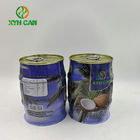 Commercial Empty Coconut Oil Tin Can  Round Tin Containers CMYK 4C Printing