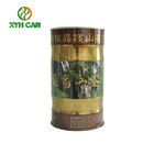 Tea Tin Can Food Grade Standard Round Tinplate Packaging For Jasmine Tea Black Tea
