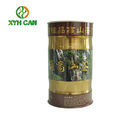 Food Tin Can Stackable Round Empty Printed Containers 0.18-0.25 mm Thickness