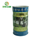Tea Tin Can Tall Round Food Packaging With Inner Lid CMYK Printing