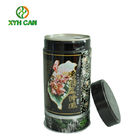 Tea Tin Can Fancy Color Round Food Tea Packaging Embossing FDA Certification