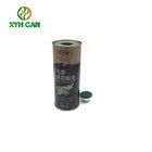 Size 250ml  Glossy Lamination Printing Slim Recyclable Metal Round Tin Box for Sesame oil