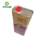 1 Liter Rectangular Tin Containers Matte Printing 37mm BPA Free Plastic Cap