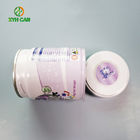 Food Safe Milk Powder Tin Can CMYK Offset Printing Outside With Screw Lid