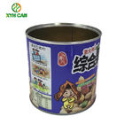 Custom Tin Cans for Snack Food Grade 99mm Diameter with Plastic Cover