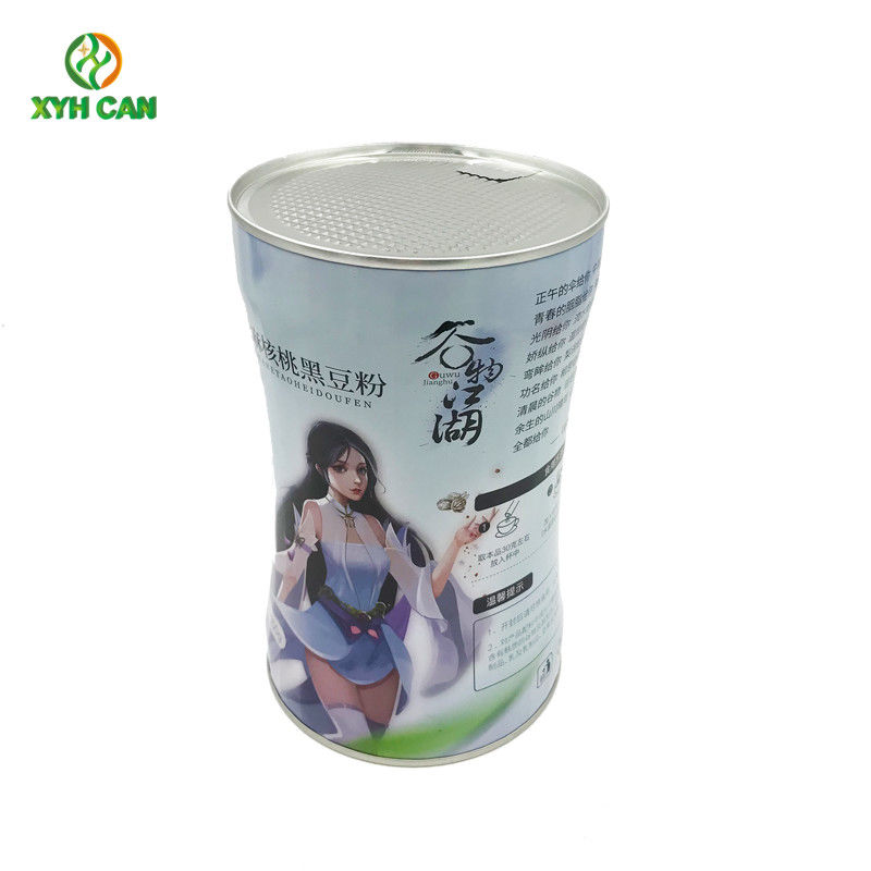Milk Powder Tin Can Small Waist  Metal Milk Powder Tin Can with Colorful Cap
