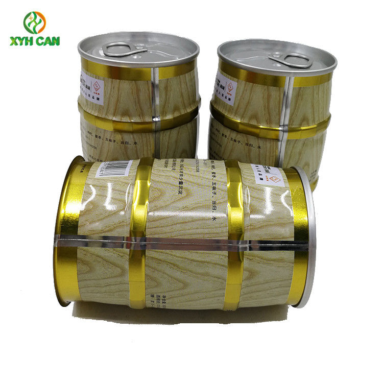 Alcohol Tin Cans Round shape Offset Printing Embossing Tin Boxes for Alcohol Beer