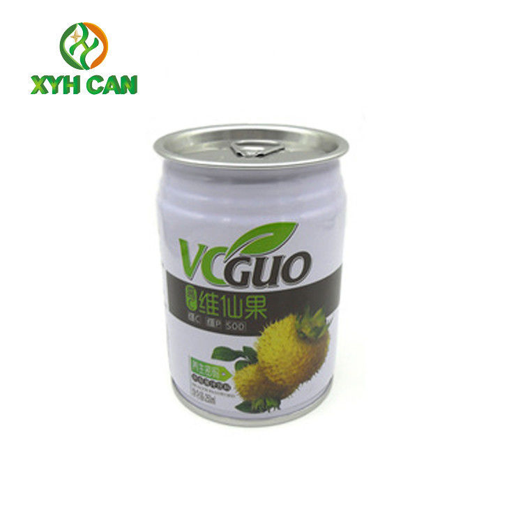 Beverage Tin Cans Printed Empty Food Grade Tin Cans With Pull Ring Drink And Juice Packaging