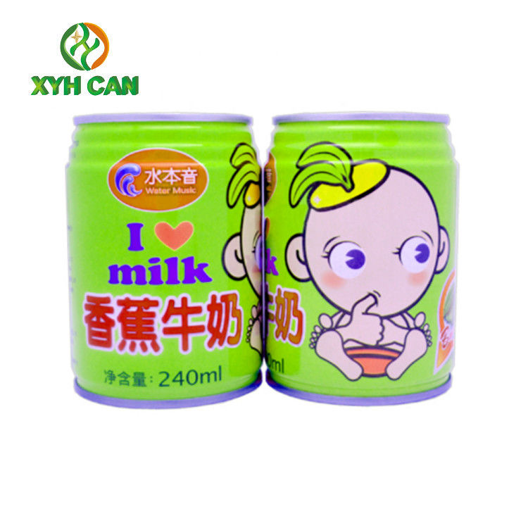 Beverage Tin Can Commercial Empty Tin Containers For 100ml Milk and Juice