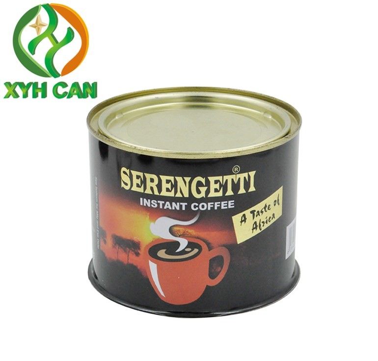 Tin Cans for Coffee Food Grade Round Tin Packaging Glossy Lamination Printing