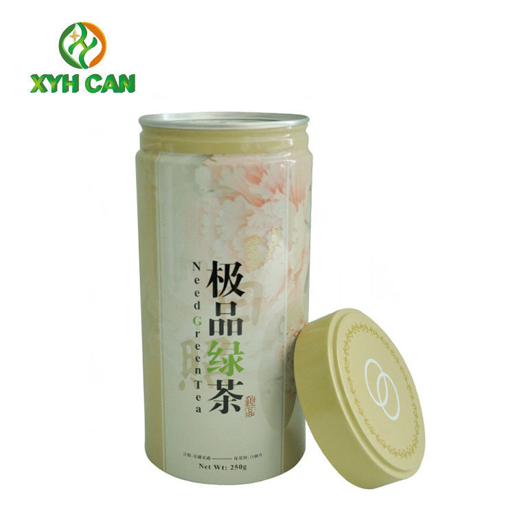 Tea Tin Can Unique Food Grade Box Packaging with Custom Logo Printing