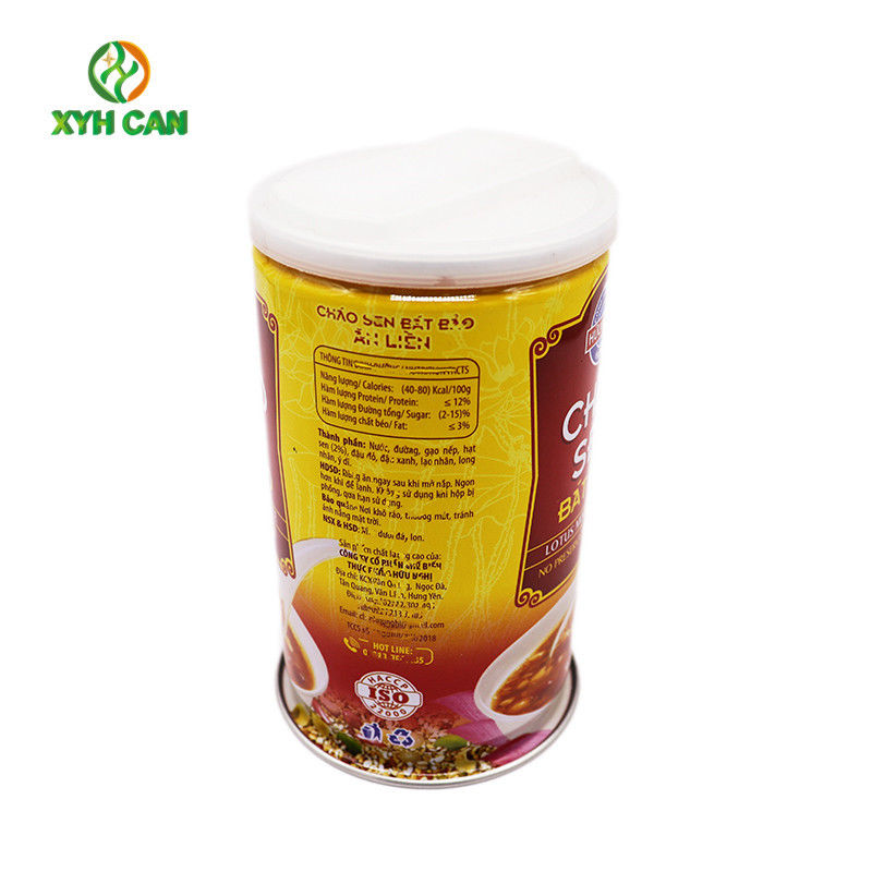 330ml PMS CMYK Printing Round Tin Can For Porridge / Soup