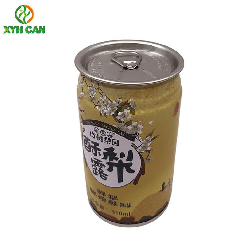 CMYK Printing Pear Juice 240ml Beverage Tin Can
