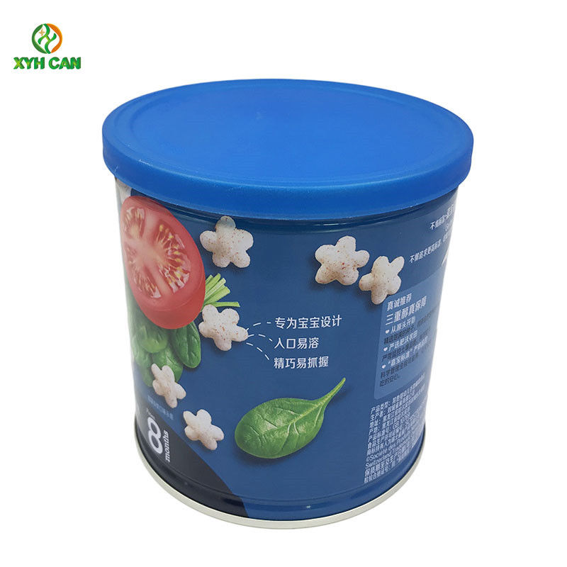 Baby Food Packaging Infant Milk Powder Metal Tin Containers With Plastic Cap