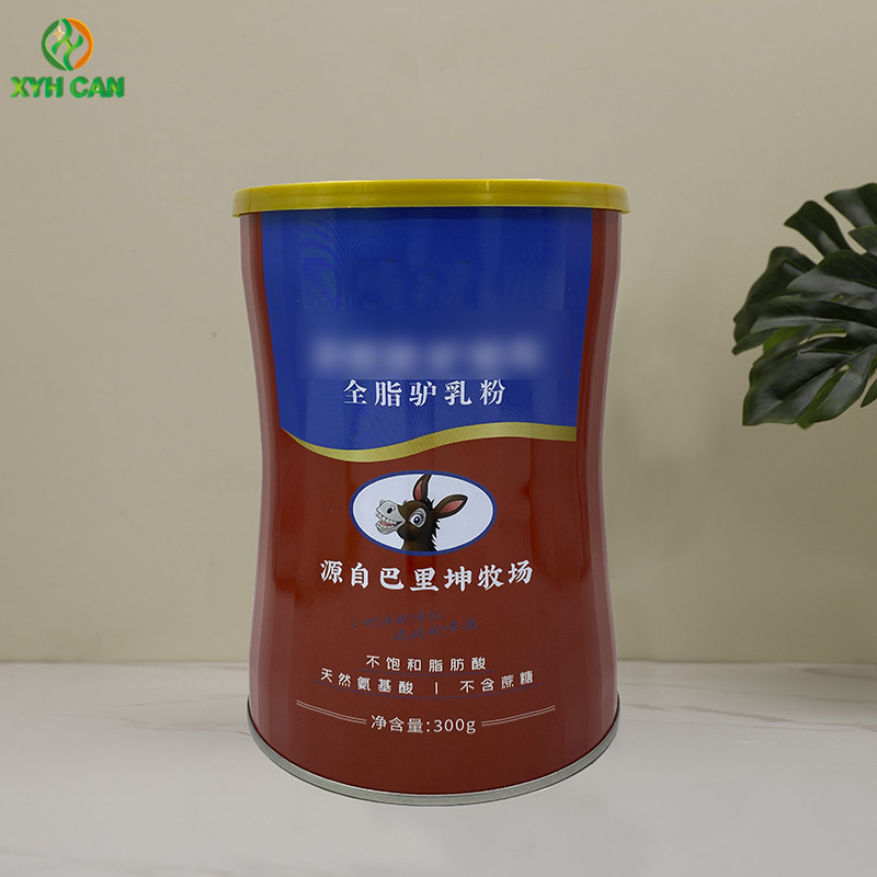 Coffee Beans Metal Tin Cans 0.23mm Thick Pillow Shape 300g Donkey Milk Powder