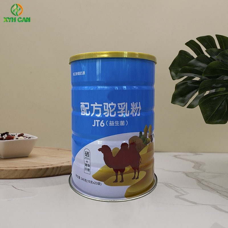 345g Camel Milk Powder Tin Can CMYK Offset 0.23mm Thickness Empty