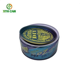 Wax Tin Can Custom Printed 6oz High Round Flat Shape Candle Tins 500ml