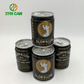 Alcohol Tin Cans 0.21mm Thickness CMYK 100ML Beverage Tinplate containers 100ml tin cans for whiskey