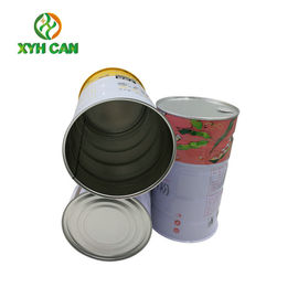 Milk Powder Tin Can Commercial Round Tall Containers For Food Packaging with Plastic Caps