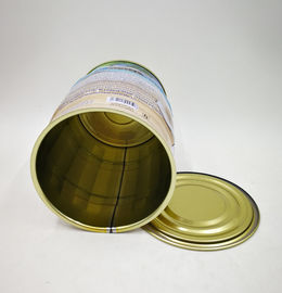 Anomalistic CMYK Tin Cans for 400ML Coconut Oil with Plastic Cover