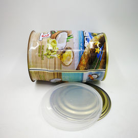 Anomalistic CMYK Tin Cans for 400ML Coconut Oil with Plastic Cover