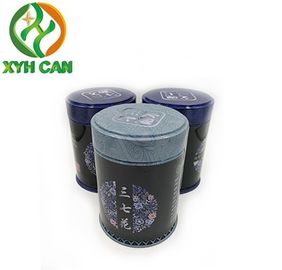 Tin Cans for Packing Tea Coffee CMYK Printing PMS Printing Matting Printing 200g Tea Round Tin Cans with Screw Caps