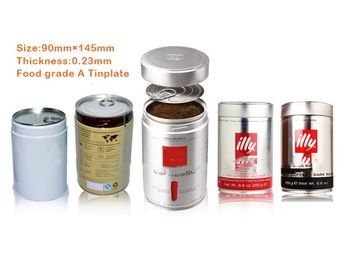 Coffee Tin Can Size 100G Capacity Coffee Storage Round Cans with Tin Screw Cap for Packaging Powder