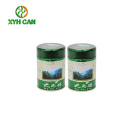 Tea Tin Can Food Grade Standard Round Metal Printing Glossy Box for Tea