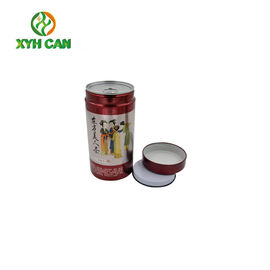 Tea Tin Can Food Grade Standard Round Metal Printing Glossy Box for Tea