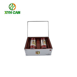 Tea Tin Can Food Grade Standard Round Metal Printing Glossy Box for Tea