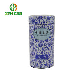 Tea Tin Can Food Grade Standard Round Tinplate Packaging For Jasmine Tea Black Tea