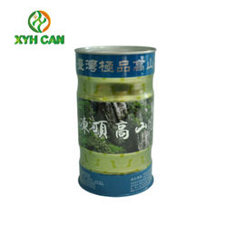 Tea Tin Can Food Grade Standard Round Tinplate Packaging For Jasmine Tea Black Tea