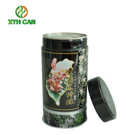 Tea Tin Can Fancy Color Round Food Tea Packaging Embossing FDA Certification