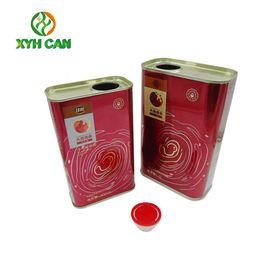 Tin Cans for Olive Oil Recyclable Metal Rectangular Tins With Lids Custom Outer Packing