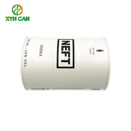 Food Grade CMYK Printing 300ml 73mm Vodka Round Tin Can