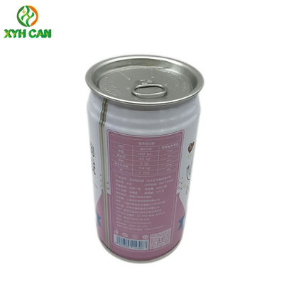 Food Grade 250ml Milk Beverage Round Tin Can 0.23mm Tinplate