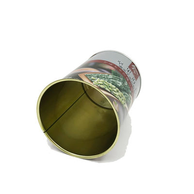 PMS 500g 0.25mm Tinplate Round Metal Can For Snack Seeweed