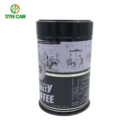 CMYK 4C Printing Round Tin Boxes For 250g Coffee Beans