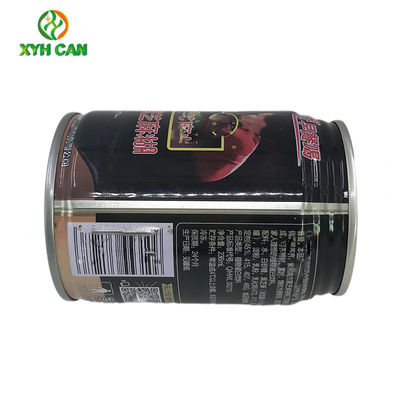 Round Tin Cans for 240ml Beverage 0.19mm Thickness CMYK Printing Custom Logo