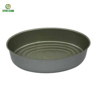 Tuna Fish Sardines Packaging Metal Tin Can Oval Shaped With Easy Open Lid