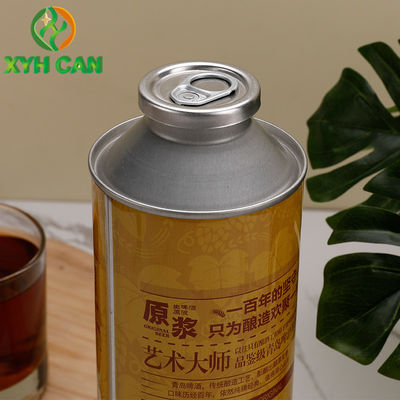 Beer Tin Cans Supporting CMYK Offset Printing 1L Tsingtao Beer Round Tin Cans