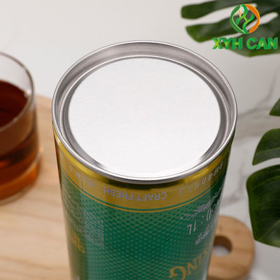 Beer Tin Cans 0.21mm Thickness Customized Design CMYK Round Tin Cans for 1L Beer