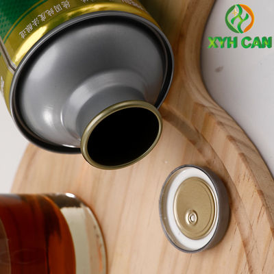 Beer Tin Cans 0.21mm Thickness Customized Design CMYK Round Tin Cans for 1L Beer