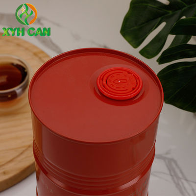 Olive Oil Tin Cans 0.19mm Tinplate CMYK 4C Round Metal Cans for 1L Safflower Oil Tin Jars