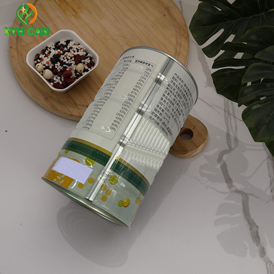 Brushing Polishing Empty Tin Boxes CMYK Round For Milk Powder Bread