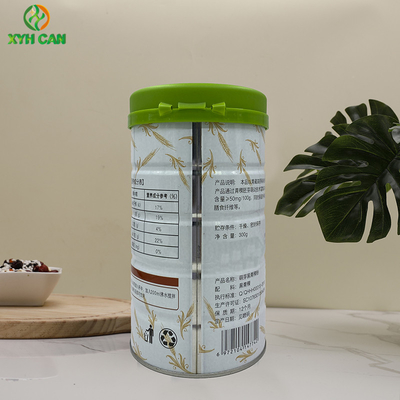 Offset CMYK Round Empty Tin Cans For Barley Meal Milk Powder