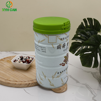 Offset CMYK Round Empty Tin Cans For Barley Meal Milk Powder